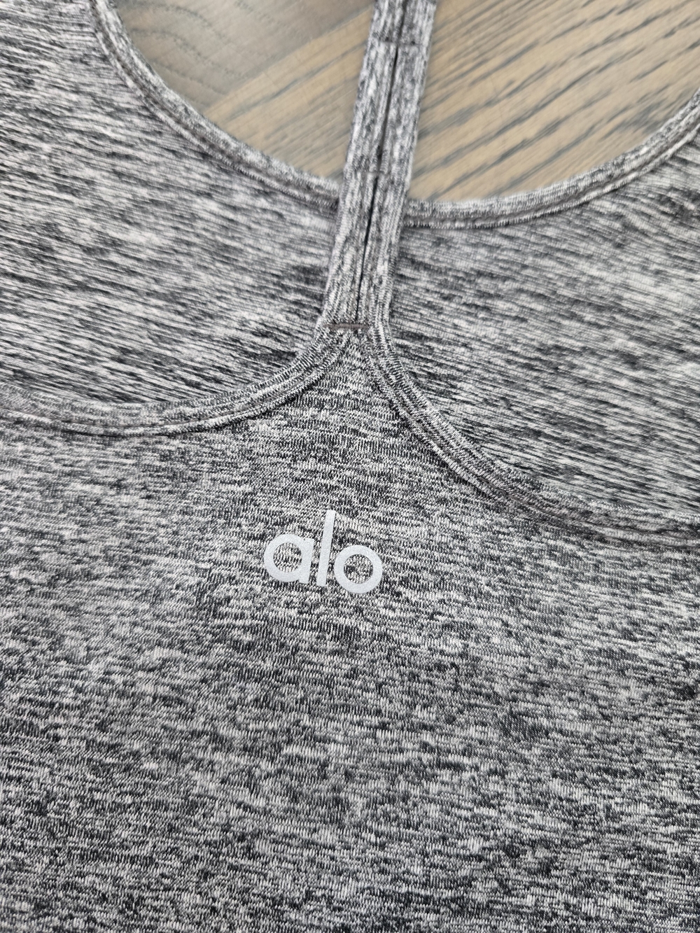 ALO Grey Racerback Tank, Small